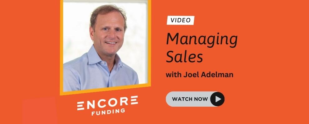 Managing Sales in Competitive Industry cover photo with Joel Adelman headshot